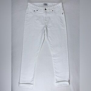 Coach 1941 Crisp White Jeans with Silver Hardware, Size 0 Small